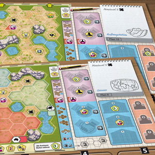Arche Nova Zoo Map Pack 2 - Espansione Con 5 Nuovi Piani Zoologici (Grotte, AI, Laguna) Per Il Gioco Da Tavolo - Feuerland Spiele